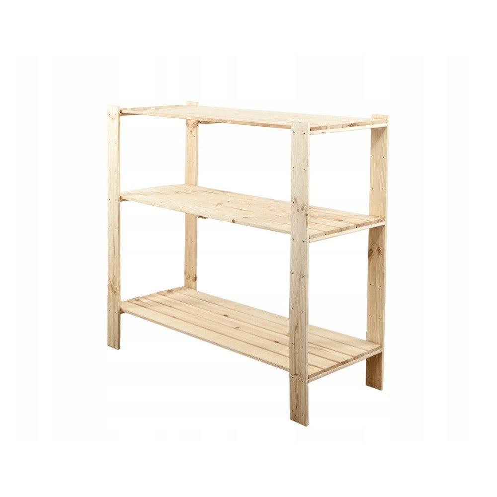 PROREGAL Houten Plank Woodland HxBxD 115 x 120 x 50 cm Plank Draagvermogen 120 kg 3 Planken Dennenhout Natuurlijk