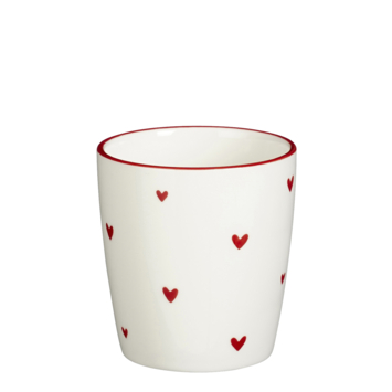 Mok hart rood - h9,5xd9cm