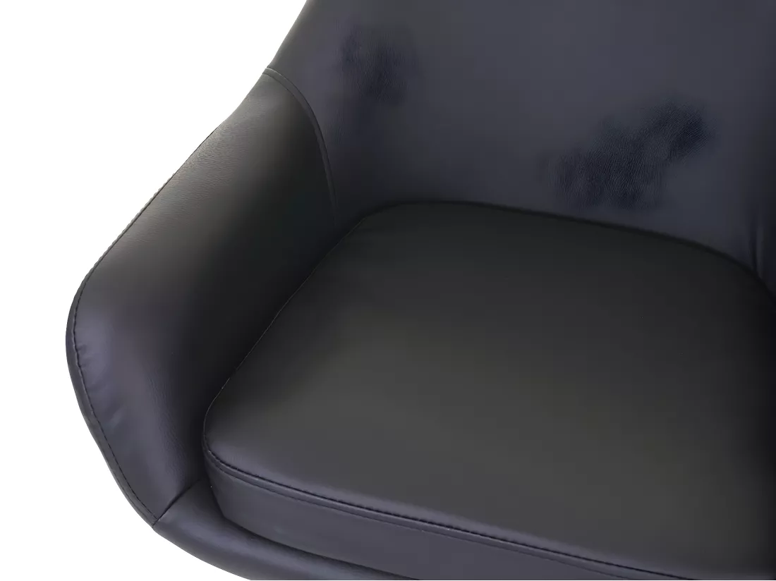 Tabouret de bar Vaasa T381 (lot de 2), similicuir, noir