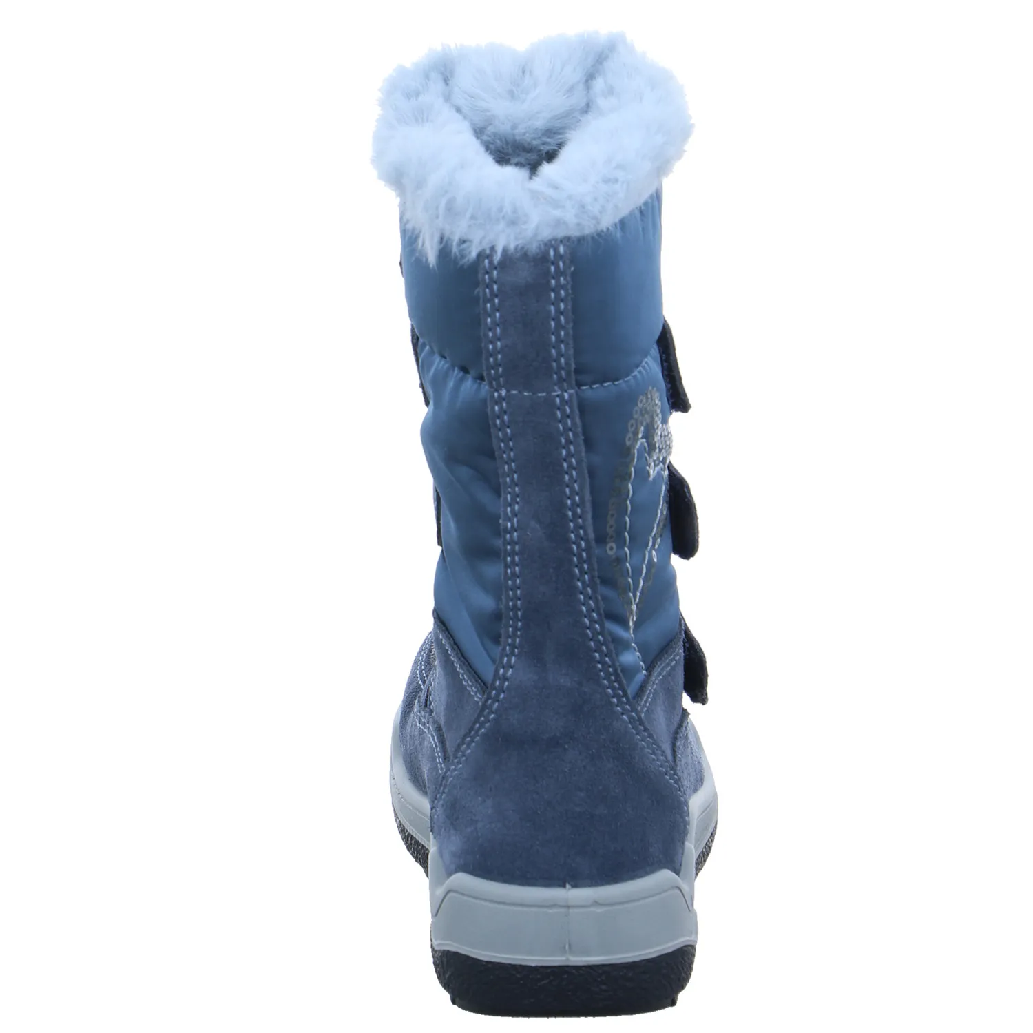 SCHUHENGEL Mädchen-Snowboot Membrane Blau Leder  Stiefel
