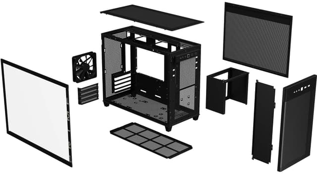 ASUS Prime AP201 TG MicroATX/MiniITX PC kabinet (sort)