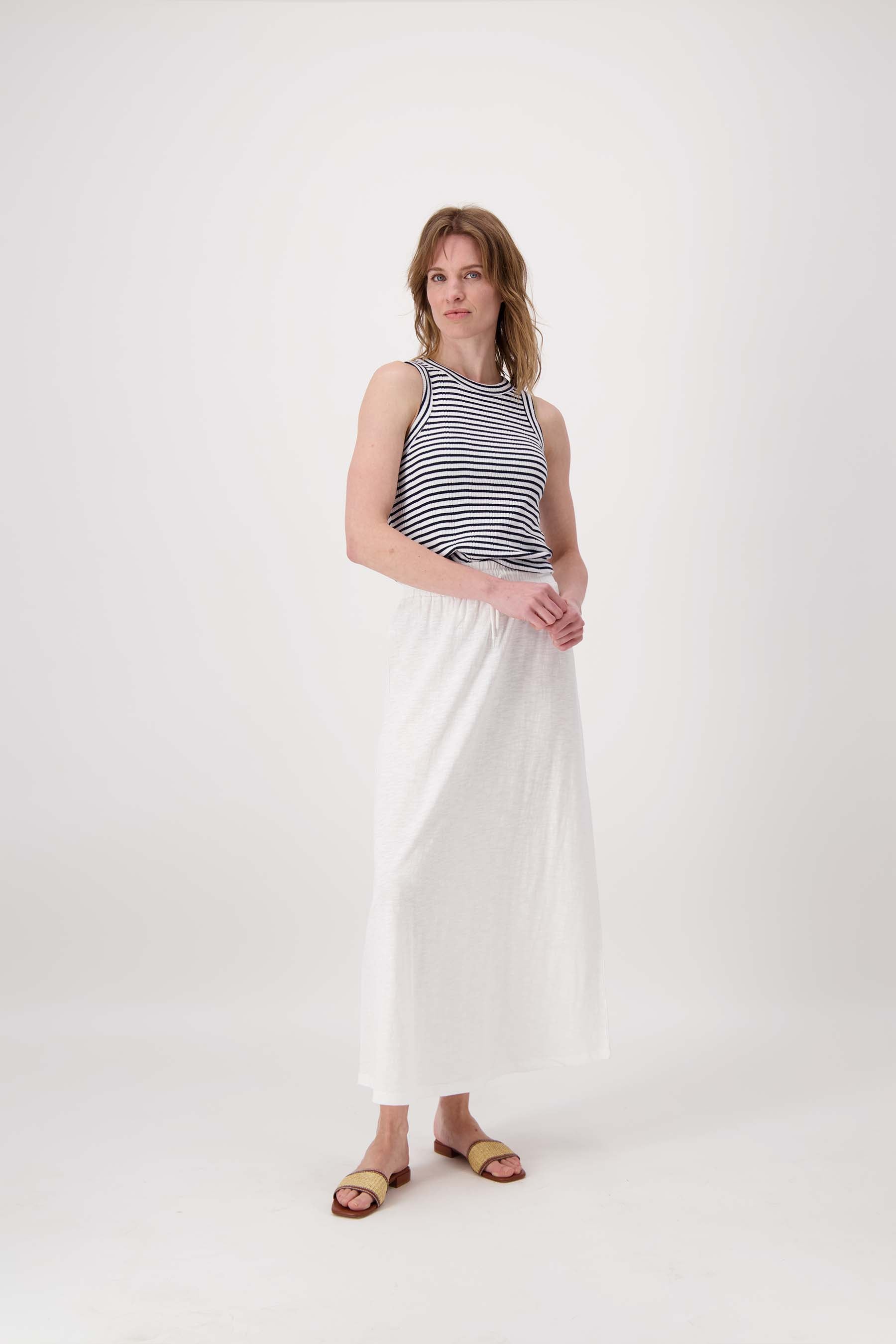 lange wijde jersey rok