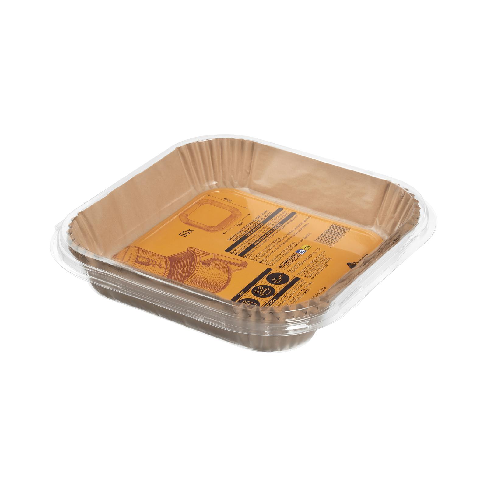 Moule en papier vert forêt pour friteuse à air 20 cm