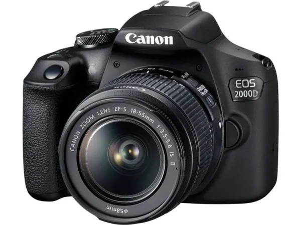 Canon EOS 2000D - Digitalkamera - SLR - 24.1 MP - APS-C - 1080p / 30 fps - 3x optisk zoom EF-S 18-55 mm IS II objektiv - Wi-Fi, NFC