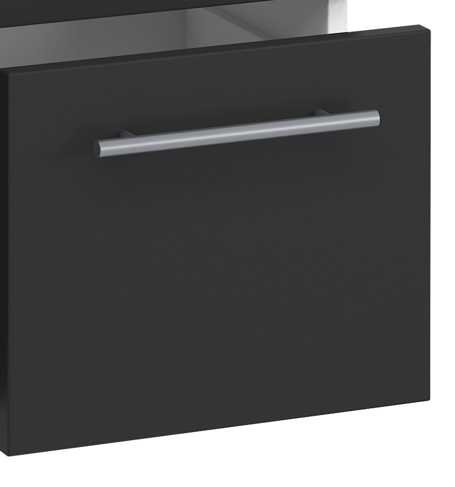 Badunterschrank FLANDU - weiß-schwarz - 61 cm breit