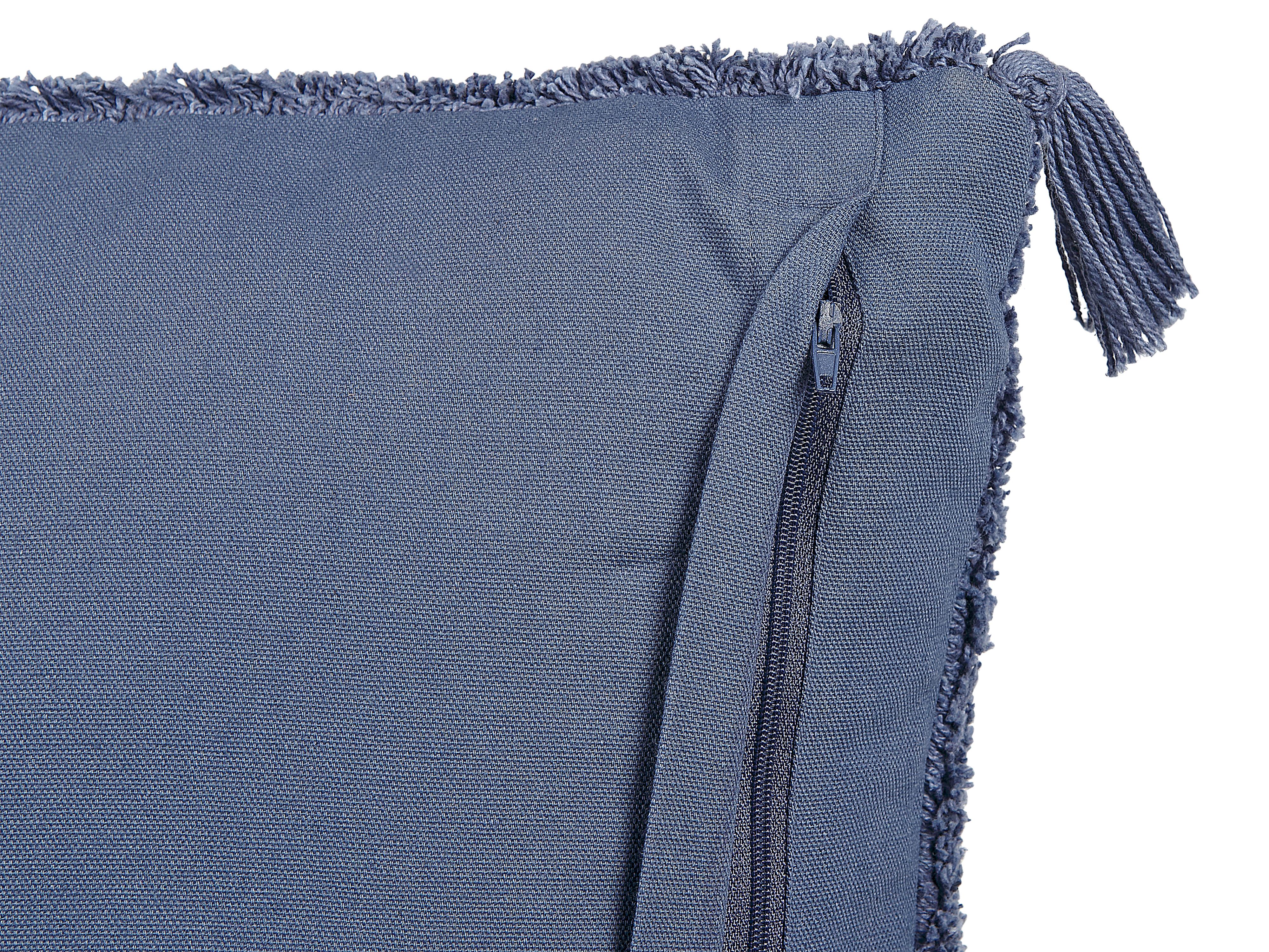 Sierkussen AVIUM Katoen 45 x 45 cm Blauw geometrisch patroon