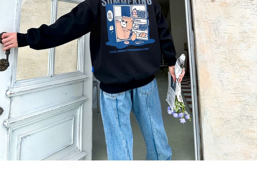 SeoulPop - Losse sweatshirt met berenprint