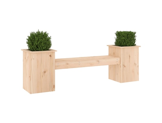VIDAXL - Banc de jardin Banc avec jardinières 184,5x39,5x56,5 cm bois massif de pin