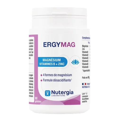 Stress - Equilibre nerveux - ERGYMAG - Magnésium, vitamines B et zinc - 90 Gélules