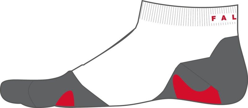 FALKE RU5 - Hardloopsokken - Wit - Ultralichte Padding - Anti Blaren