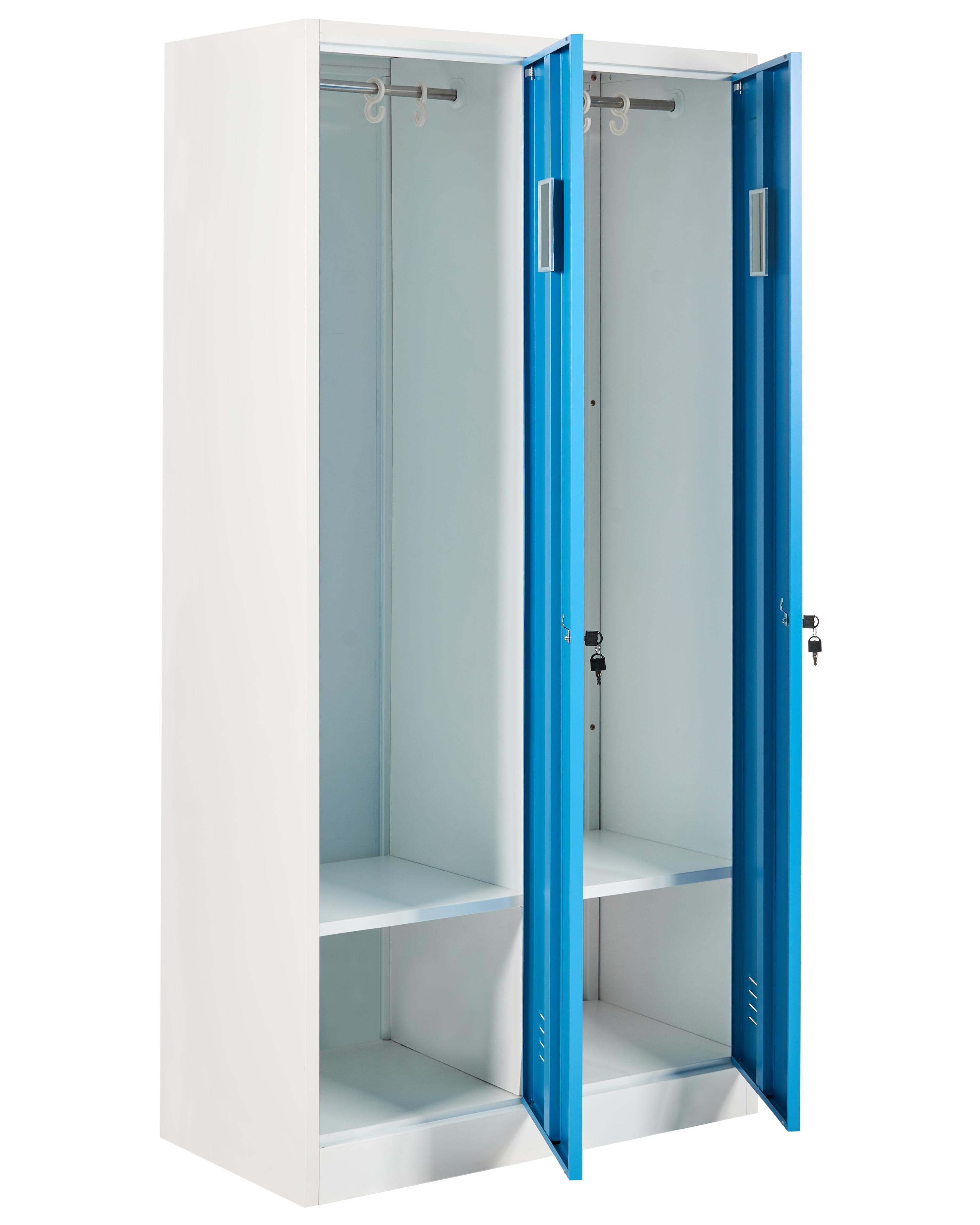 Locker met 2 deuren ATHLETE Metaal Wit/blauw