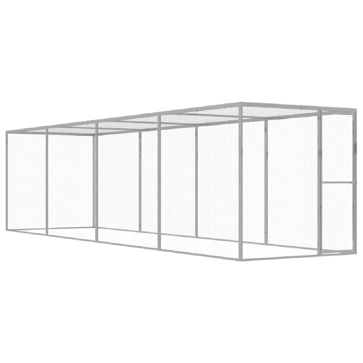 vidaXL Cage chat 6x1,5x1,5 m Acier galvanisé