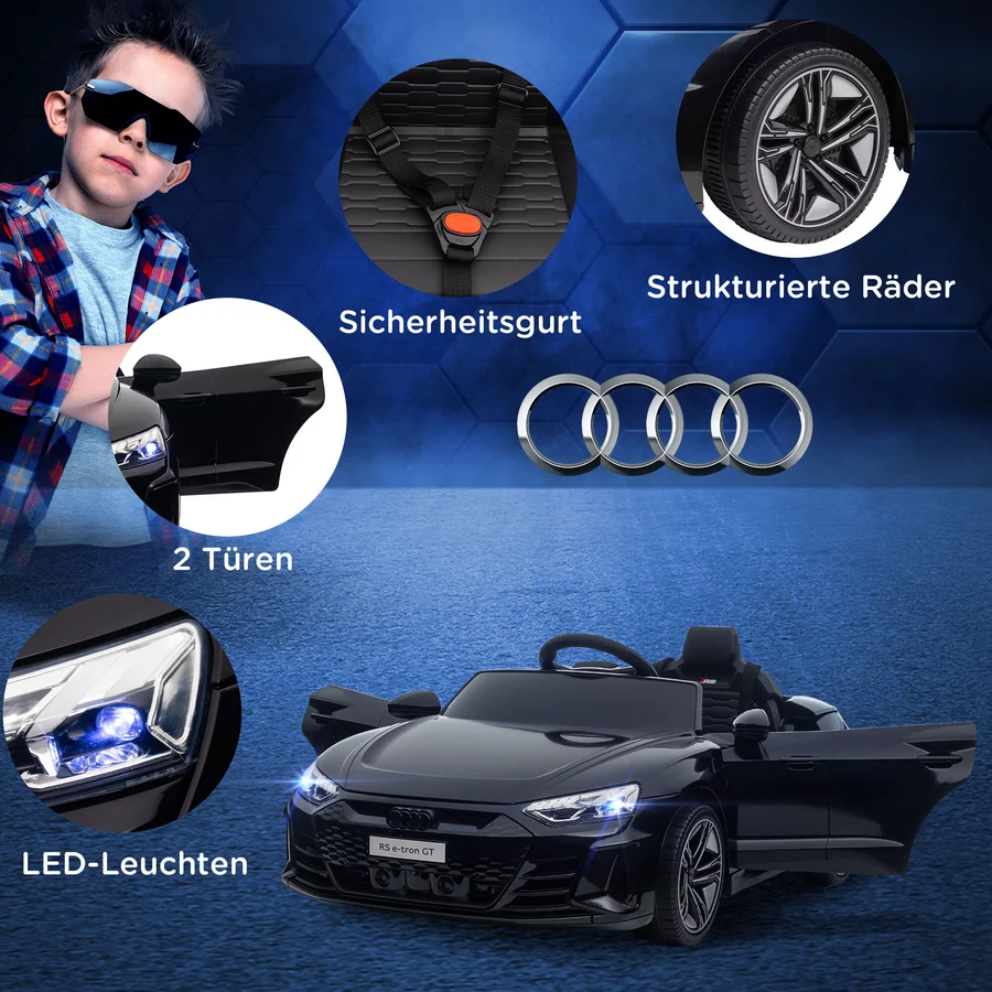HOMCOM Kinderfahrzeug mit Fernbedienung schwarz