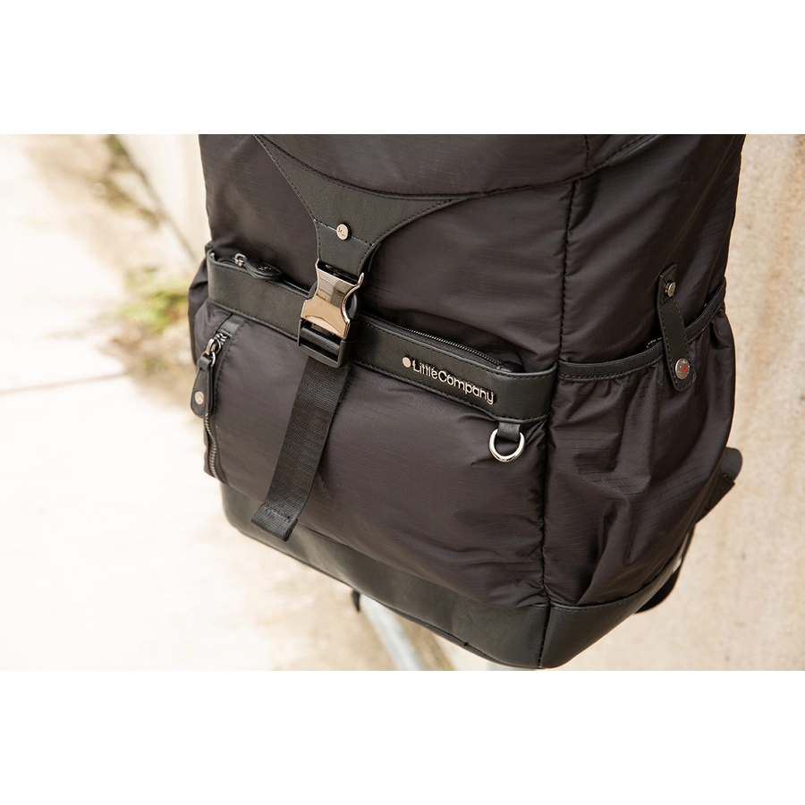 Little Company Wickelrucksack Miami Ripstop Schwarz