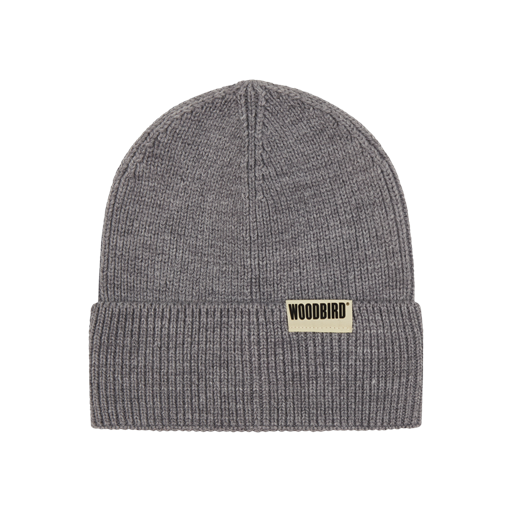 Woodbird Yupa Lang Beanie, Light Grey, One size