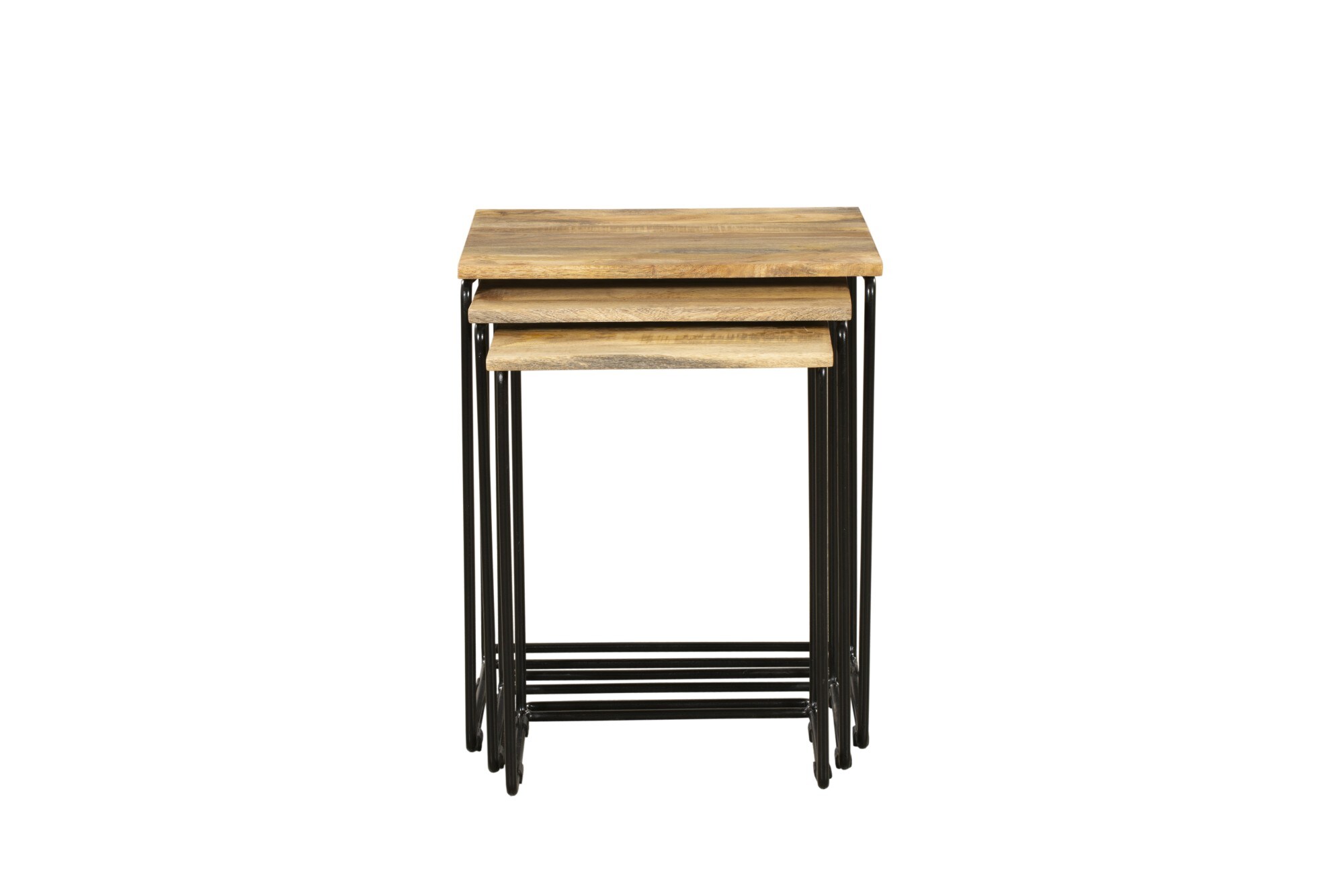 INTERIA Home & Living Beistelltisch CHENNAI 3er Set Tisch Wohnzimmer Altholz