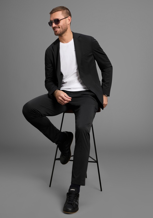 Bruno Banani Anzug »Packable Suit, Anzug« Sakko & Hose, 2 tlg. slim fit perfekt für Reisen! immer Top gestylt ohne Knitterfalten