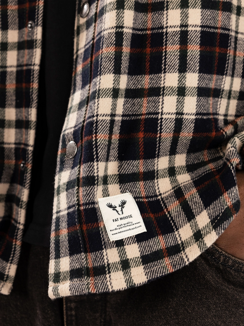 Fat Moose Adrian Check Shirt dark navy/ecru