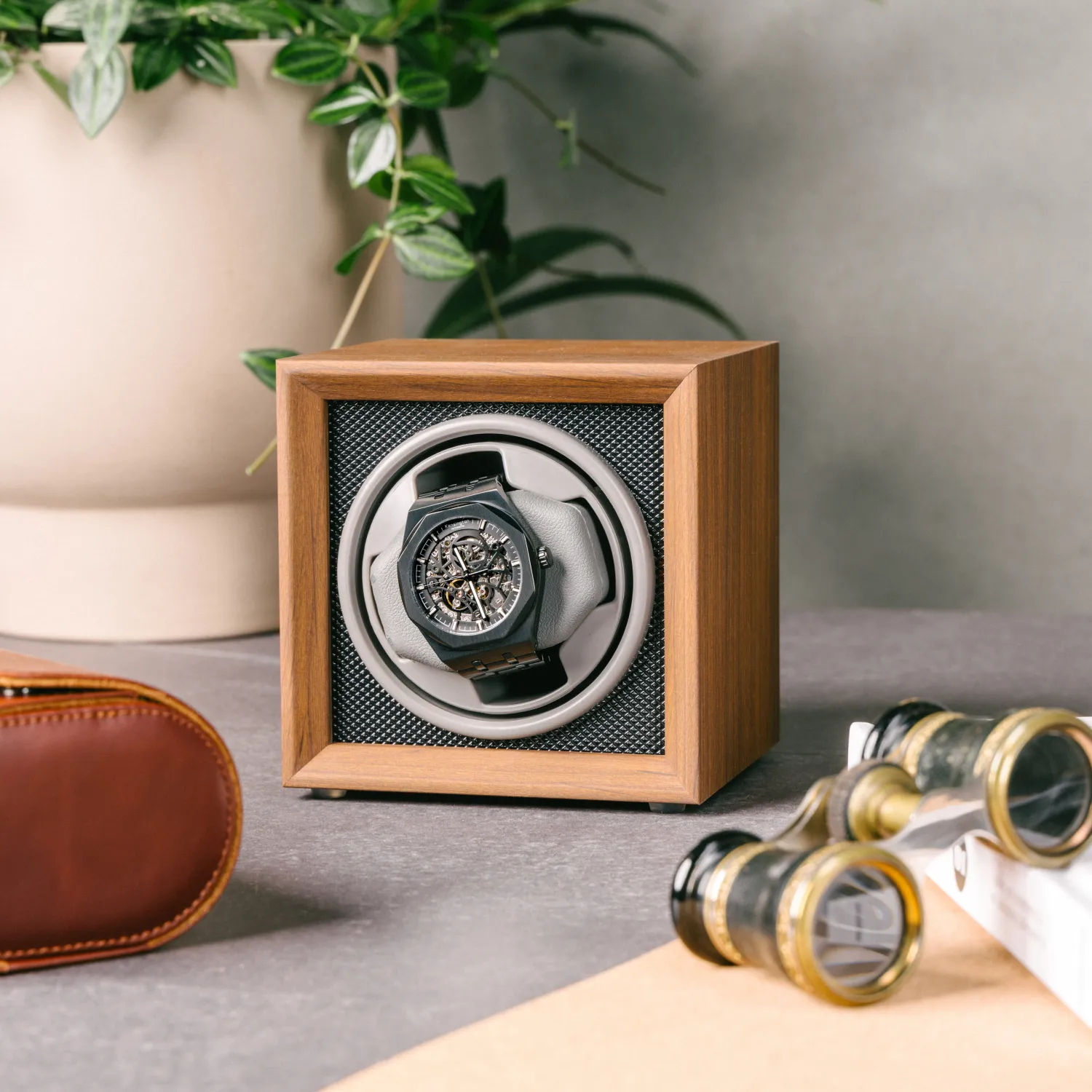 Mulhouse Watch Winder 1 ur Brun Træ KXD0715