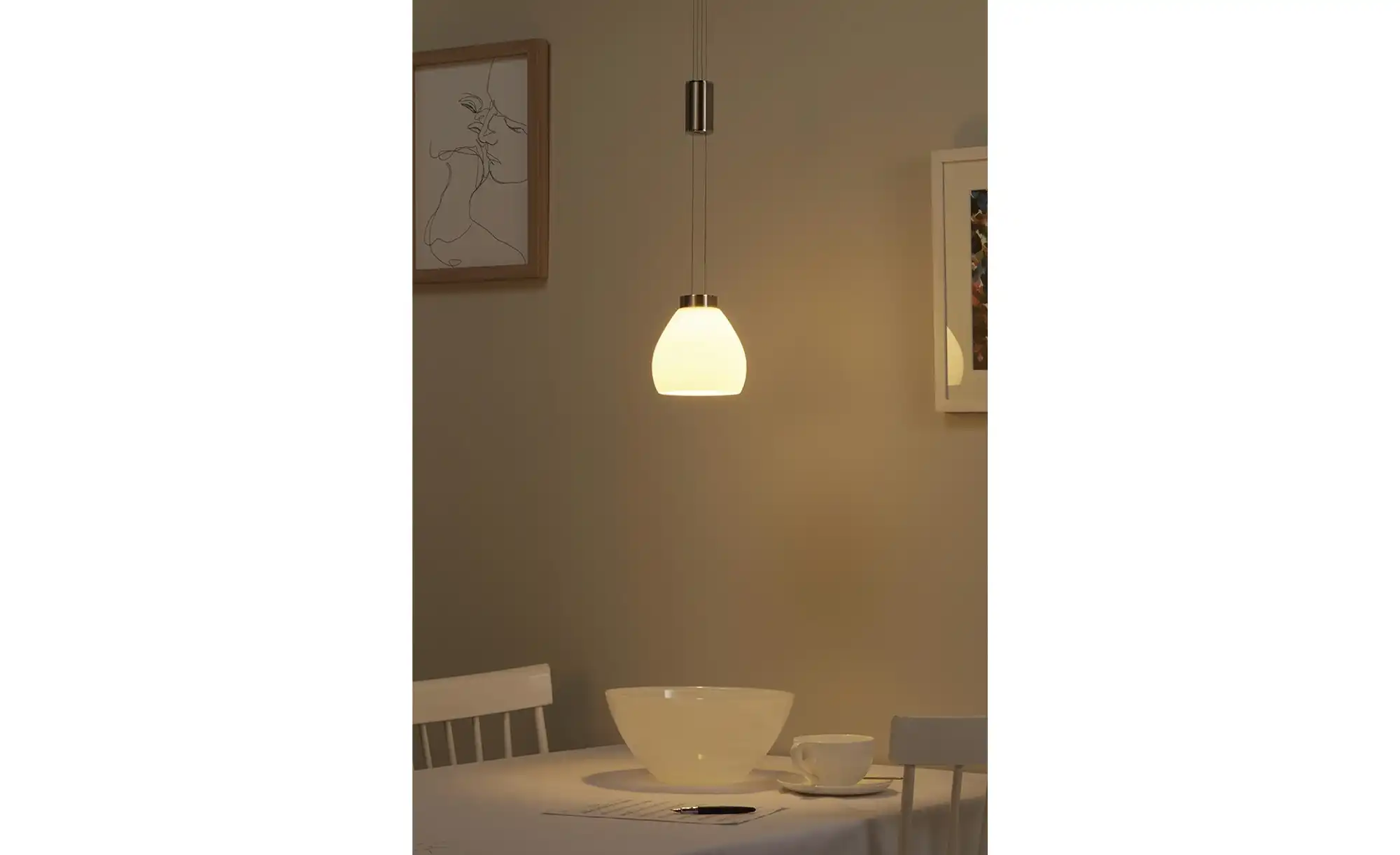 HELL-höllisch gutes Licht LED-Pendelleuchte, 1-flammig, nickel-matt