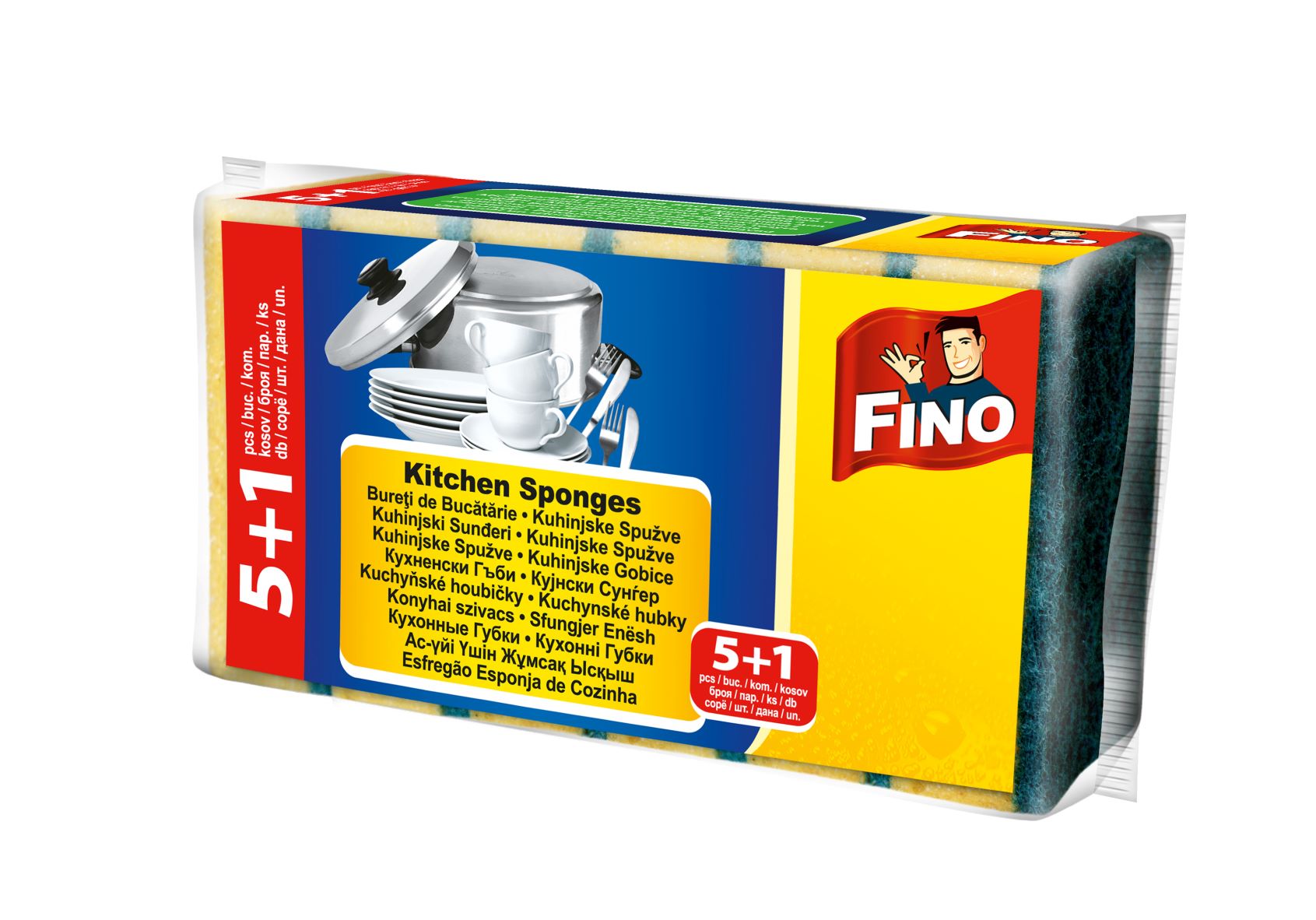 ESFREGÃO FINO ESPONJA 5 1UN