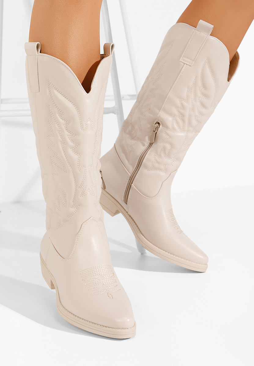 Bottes cowboy femme beige Venezuela
