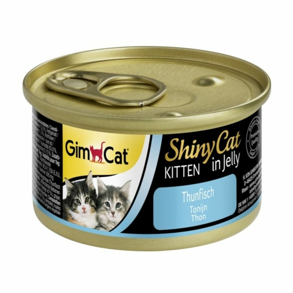 24x GimCat Shinycat Kitten in Jelly Tonijn70 gr