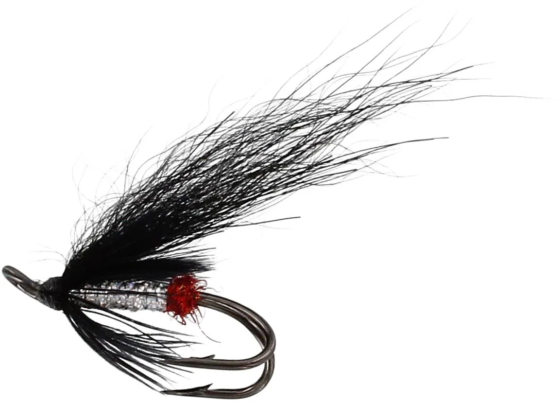 Unique Flies Black'N Silver Vmc 8909 #8 Double Black/silver