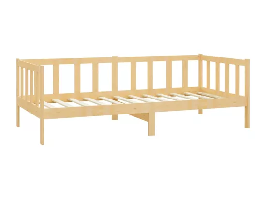 Lit de repos avec matelas 90x200 cm Bois de pin massif