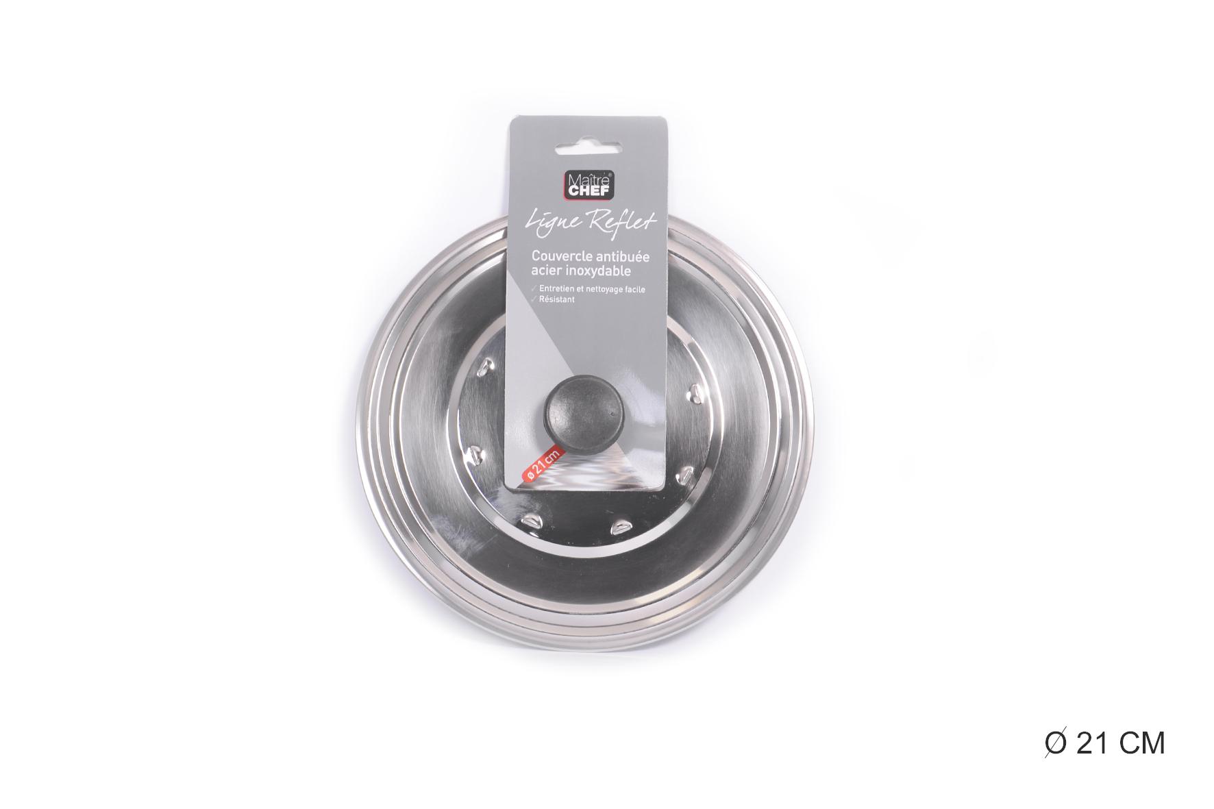 COUVERCLE ANTI BUEE INOX 21CM