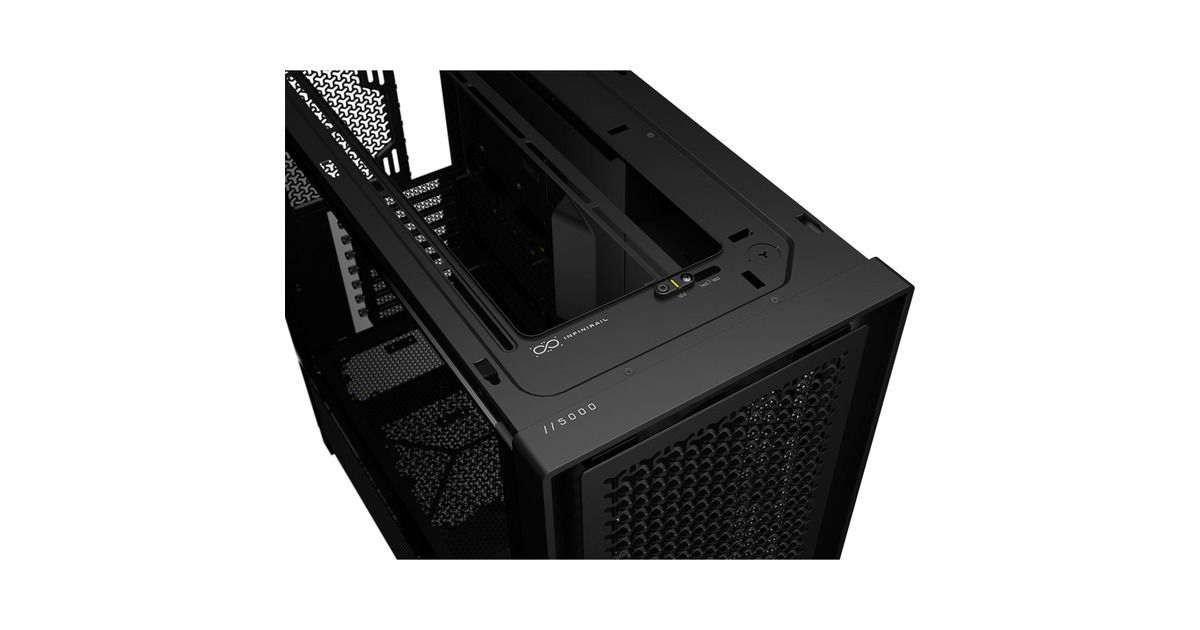 CorsairFRAME 5000D RS midi tower behuizing  (Zwart | 4x USB-A | 1x USB-C | RGB | Tempered Glass)