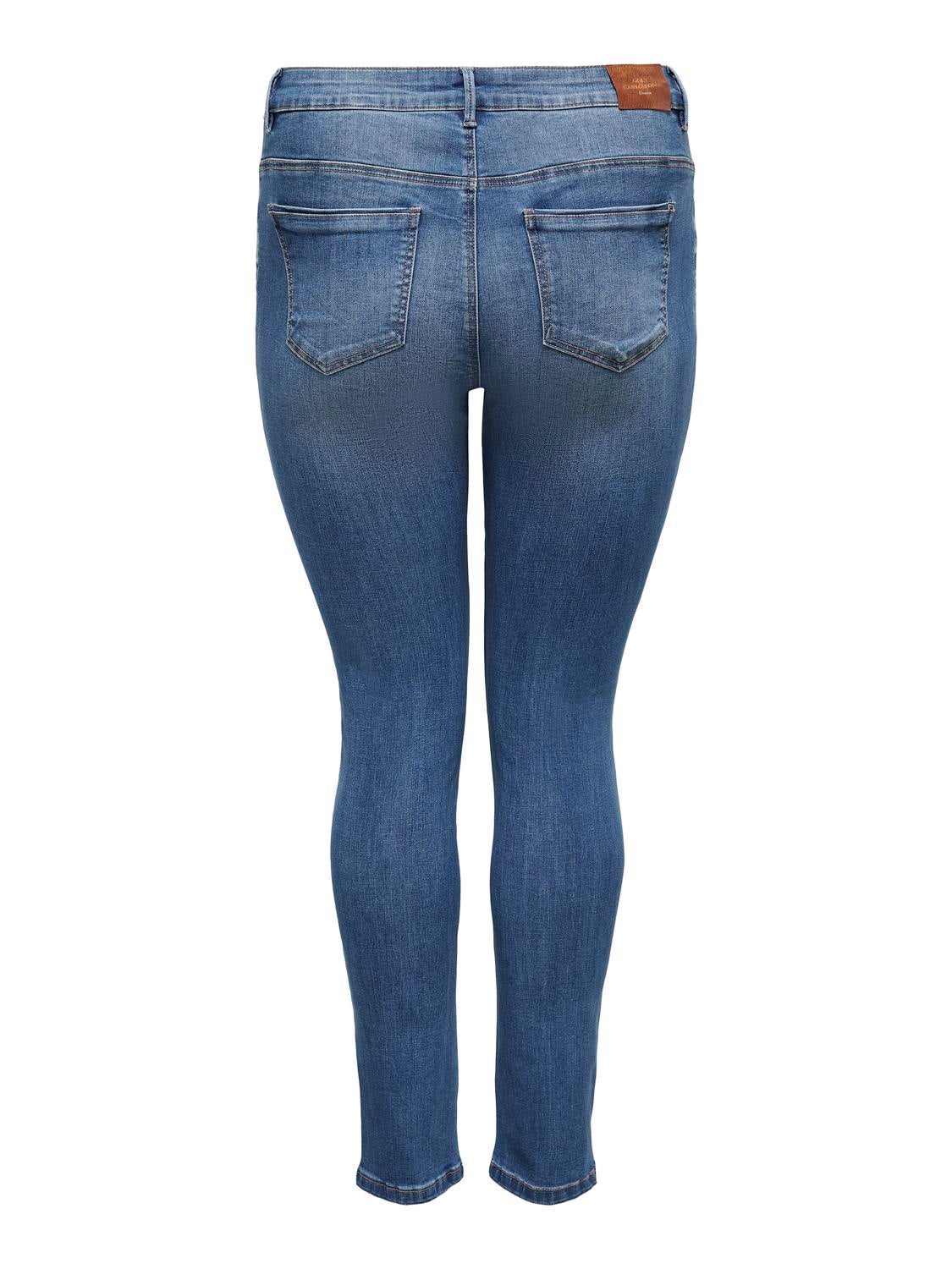 CARSALLY Mittlere Taille Skinny Fit Jeans Medium Blue Denim