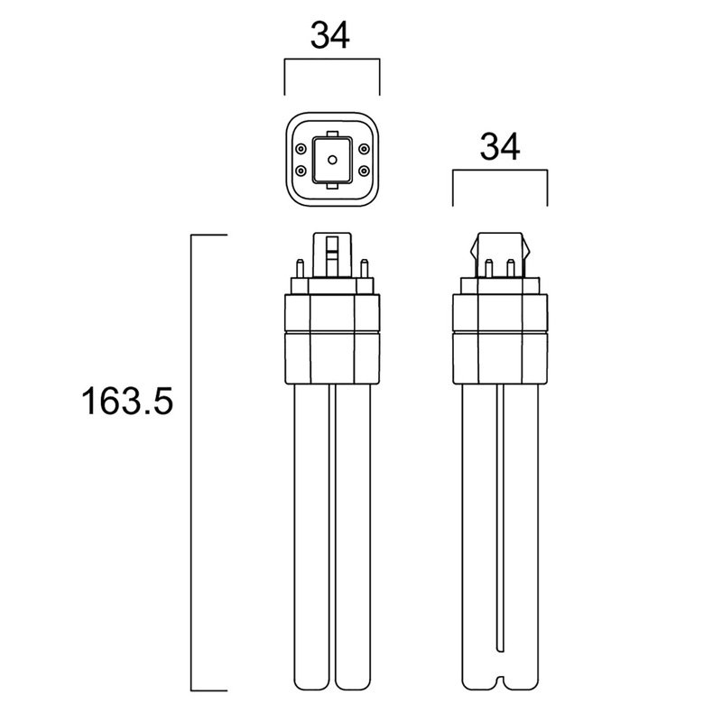 Sylvania ToLEDo LYNX DE LED PL-lamp 4-pins 10W 1100lm 4000k G24Q 840sl