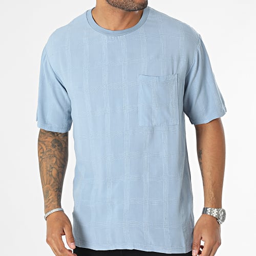 Tee Shirt Poche Bleu Clair