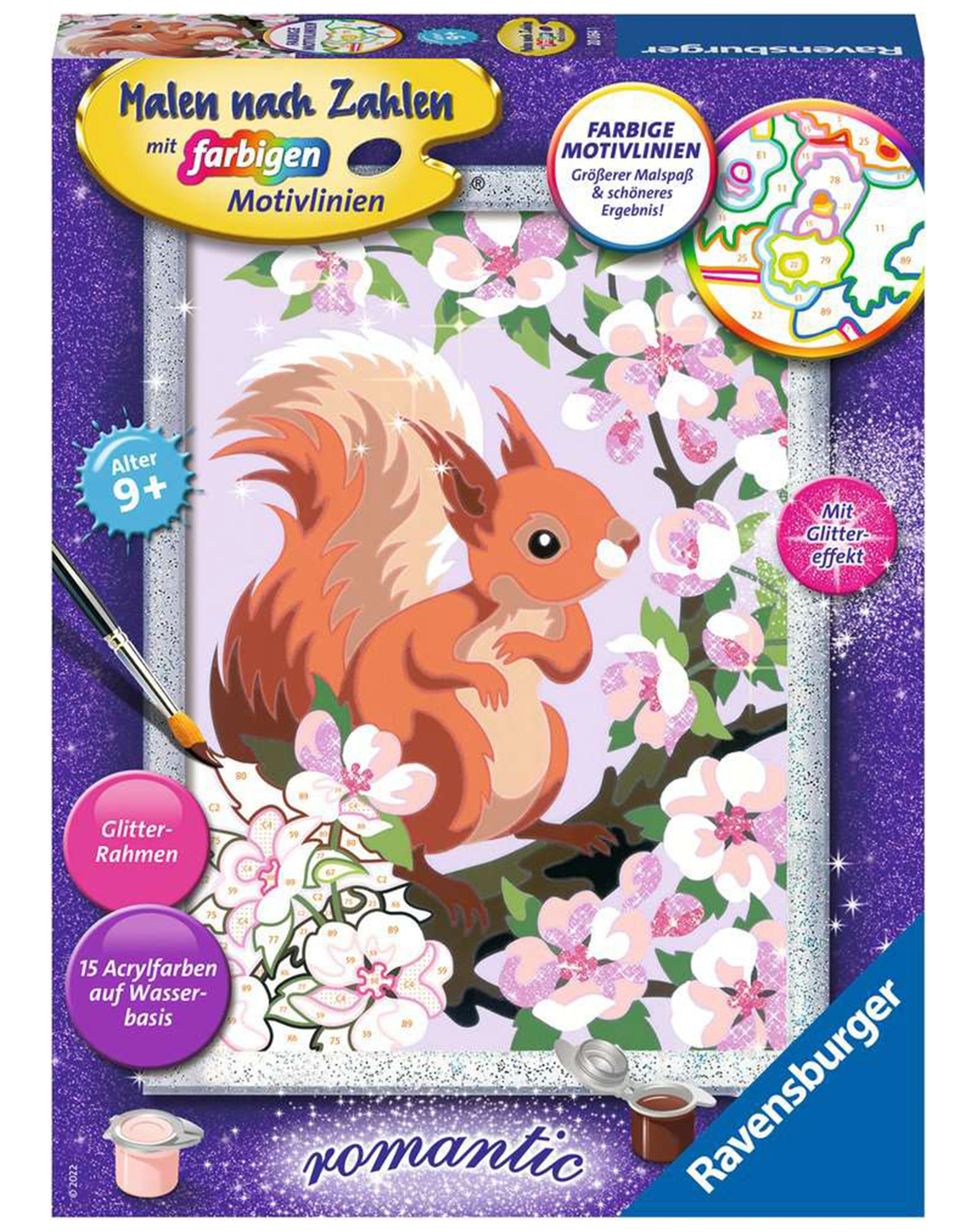 Malen nach Zahlen NEUGIERIGES EICHHÖRNCHEN