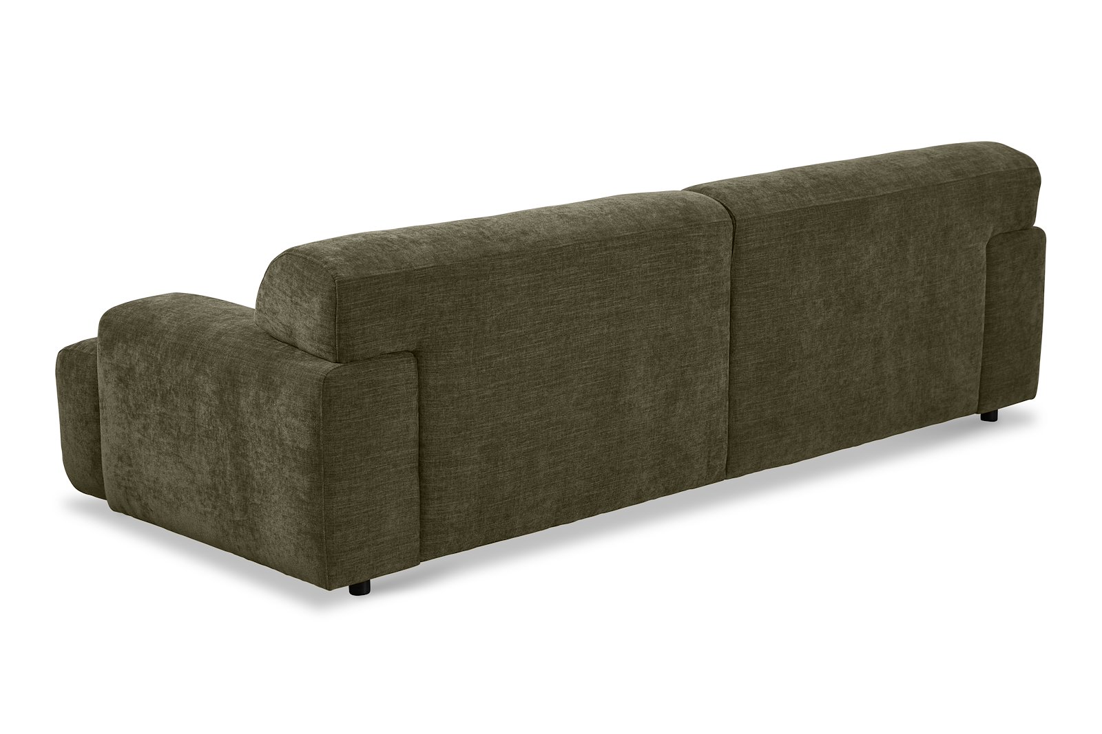 Bob 3-seter Tekstil City 34 Dark Moss Green med sorte ben.