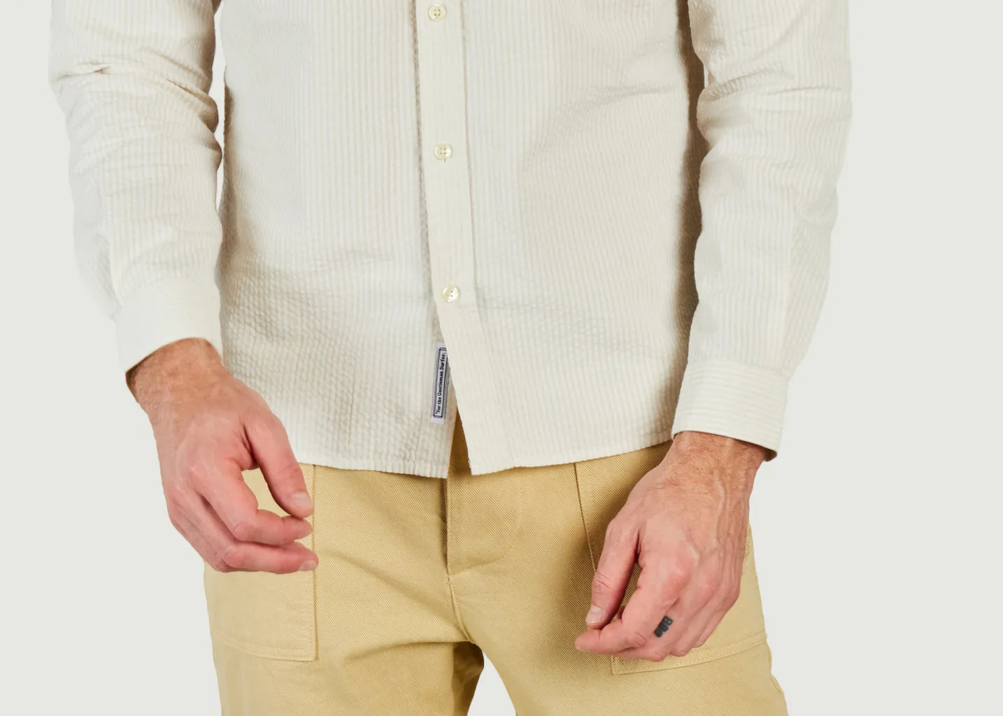 Chemise Severin Seersucker Cuisse de Grenouille