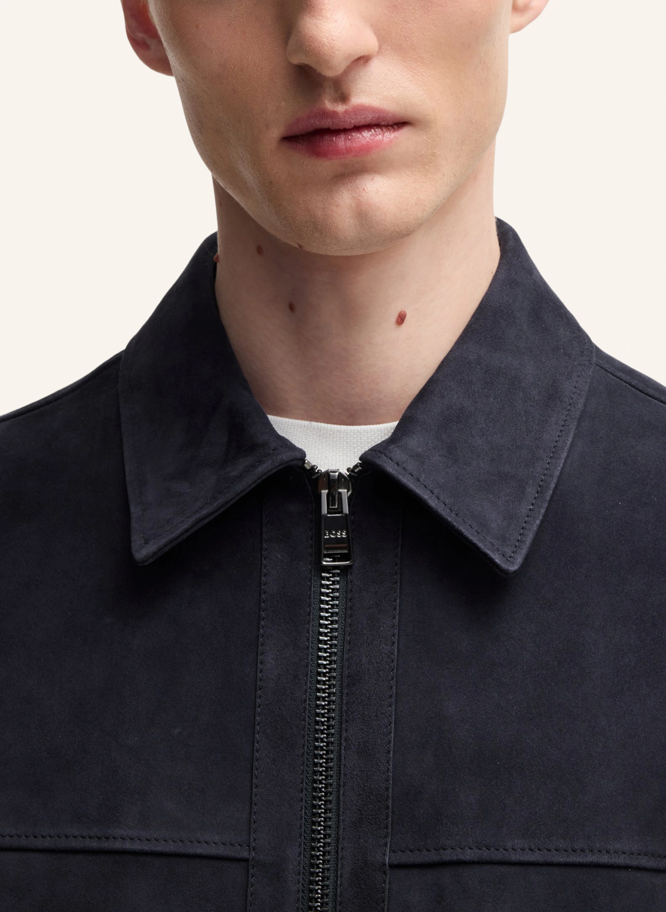 BOSS Lederjacke H-MALBANO5 Regular Fit