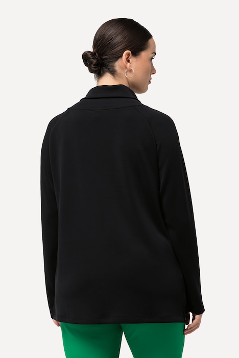 Sweatshirt, Modalmix, Stehkragen, Zipper, Langarm