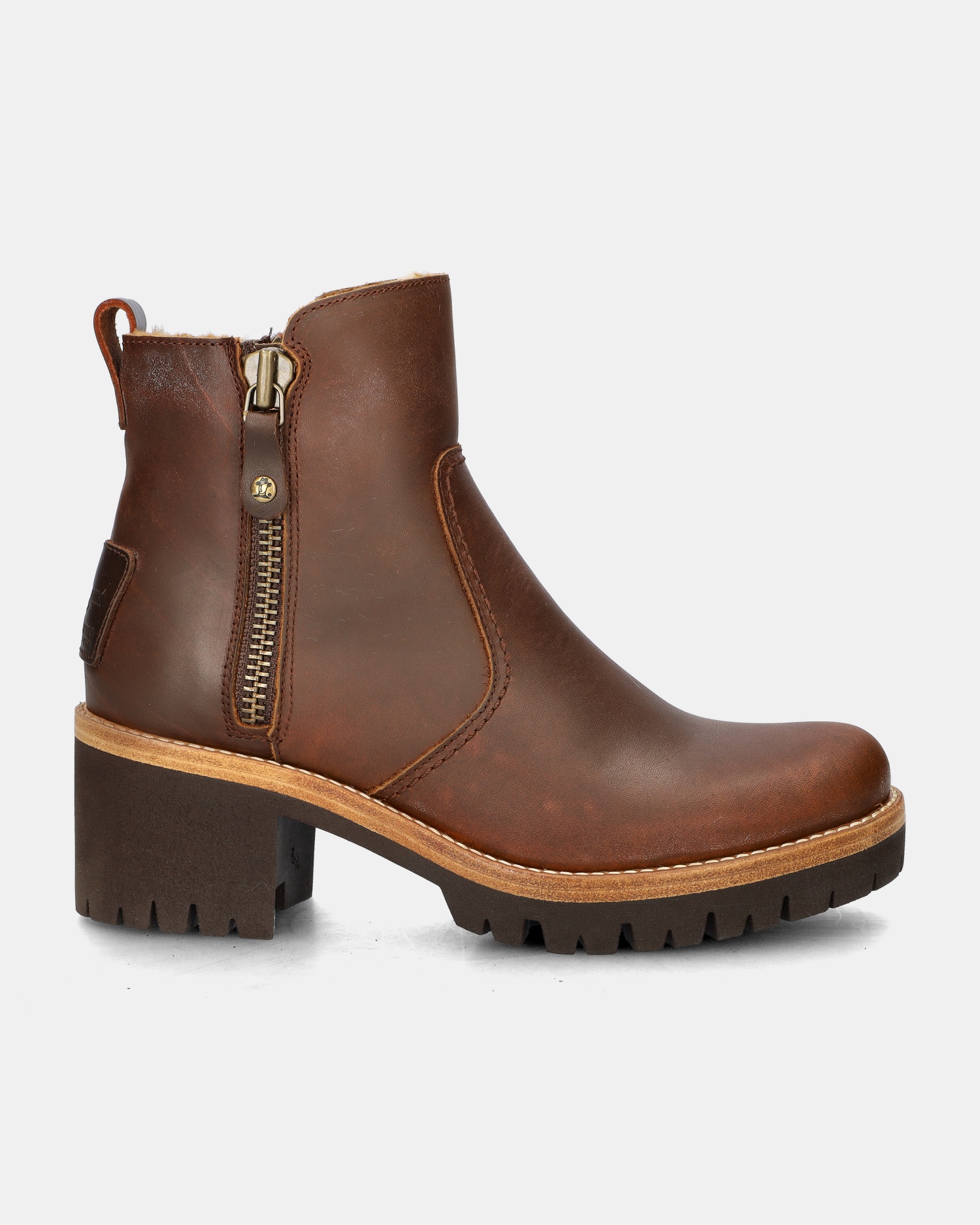 Panama Jack Pauline Rits- & gesloten boots  - cognac