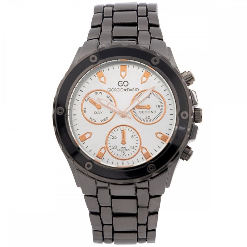 Montre Homme GIORGIO bracelet Acier Noir