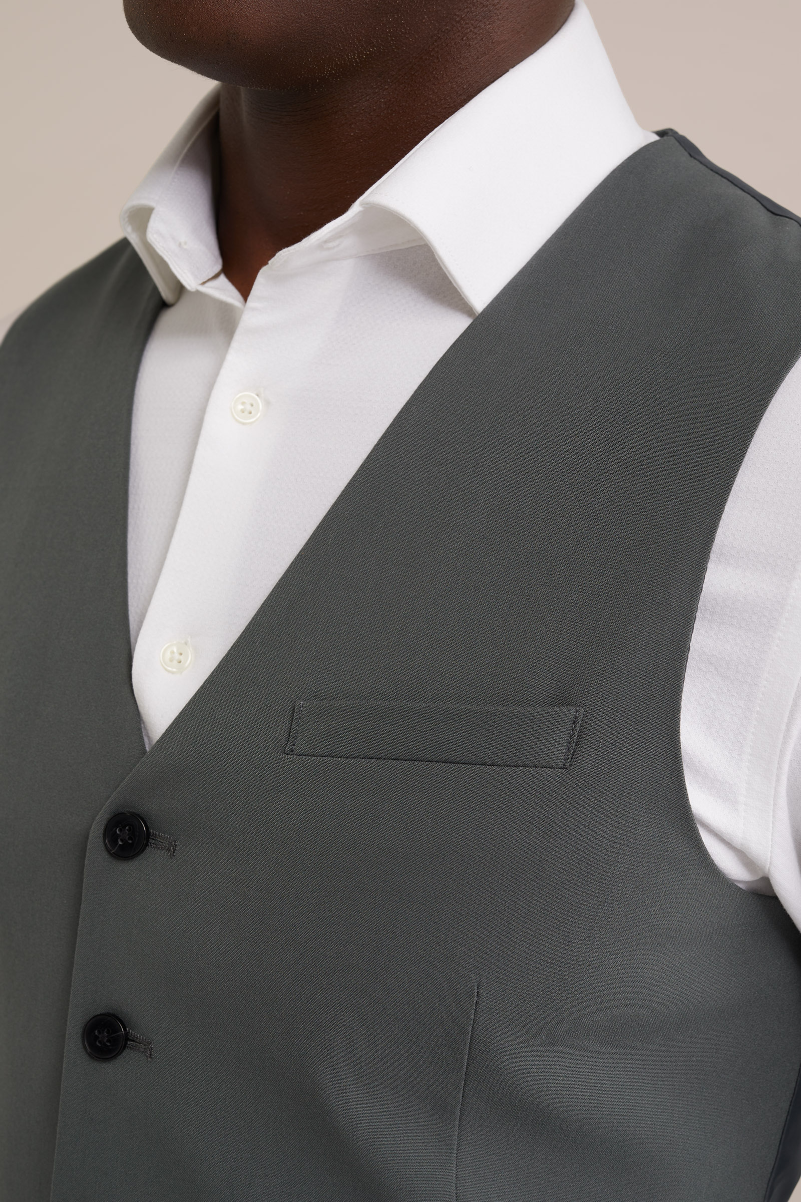slim fit gilet Fundamentals Groen