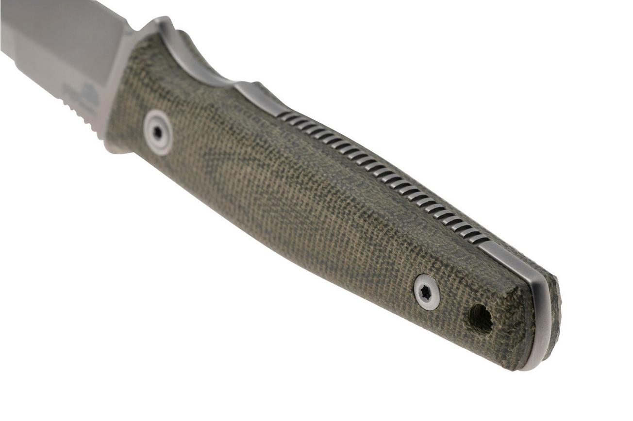 MKM TPF Defense MK-TPFD-GC CPM MagnaCut, Green Canvas Micarta vaststaand mes, Bob Terzuola design