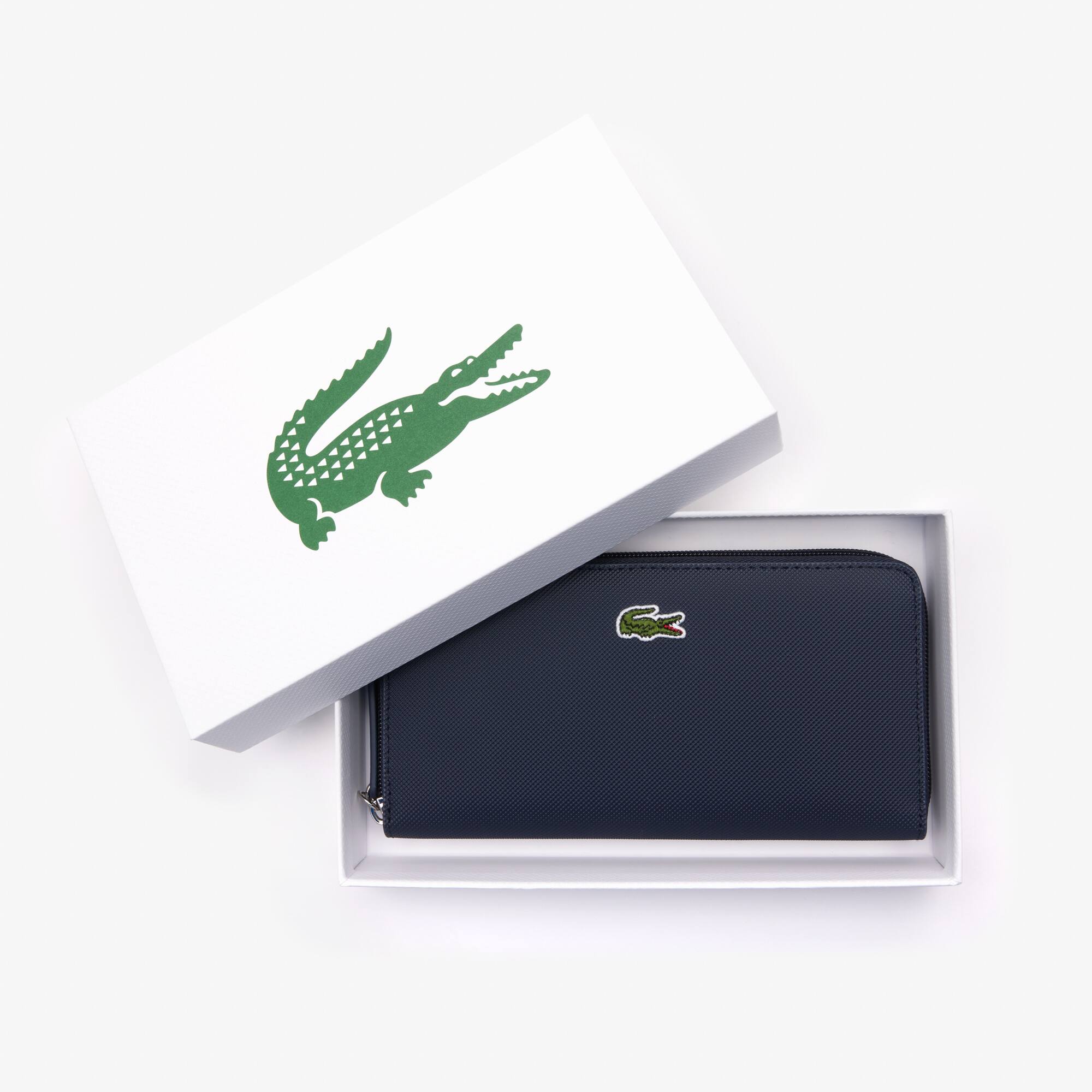 Damen-Brieftasche L.12.12 CONCEPT aus Petit Piqué Geldbörsen & Kleinlederwaren - Blau - Lacoste - Damen