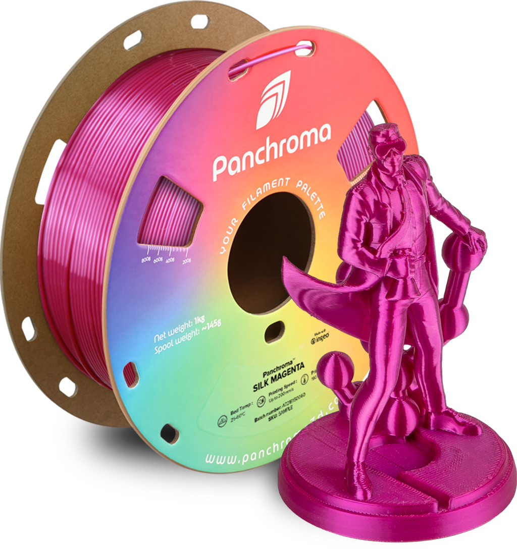 Polymaker  Panchroma™ PLA Silk Magenta, 1,75 mm / 1000 g    Der Glanz der Eleganz in Magenta