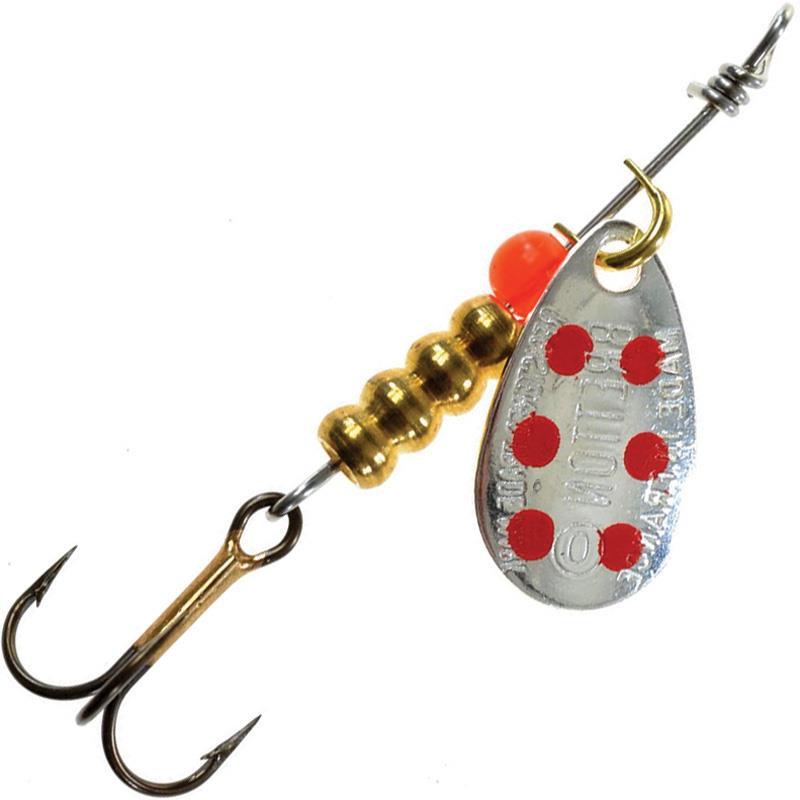 Cuiller Tournante Bretton Argent Points Rouges - Pack