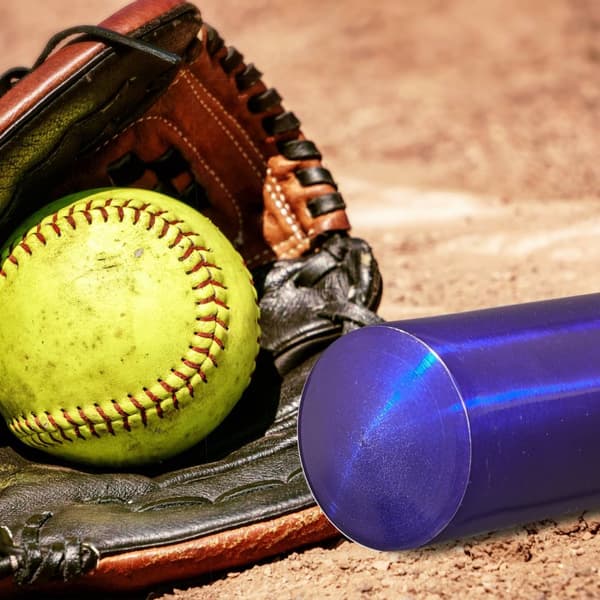 Blå baseballballtre i aluminium