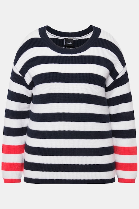 Pullover, Ringel, Rundhals, Langarm