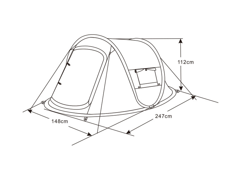 2-persoons pop-up tent