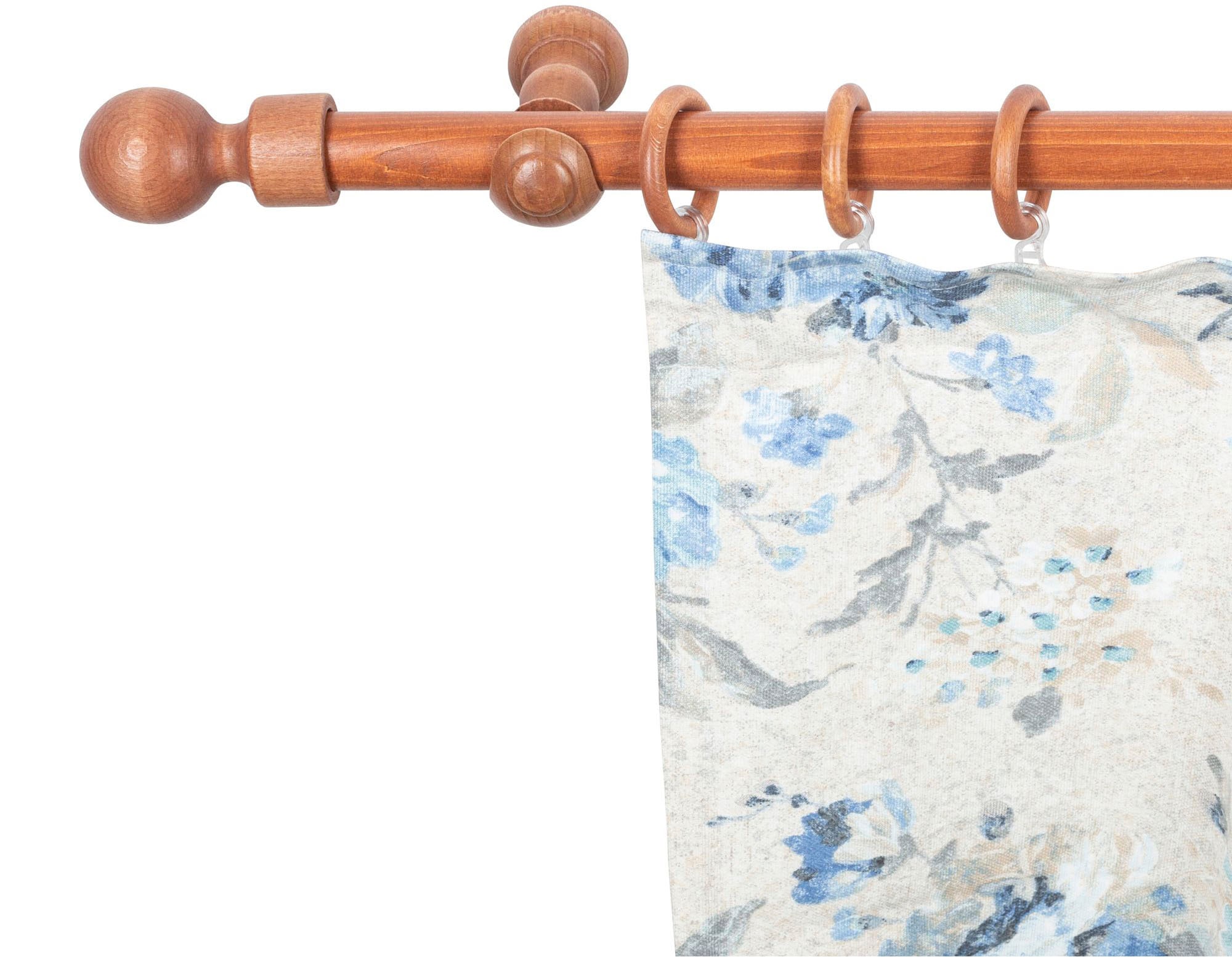 SN DECO GROUP Gardinenstange »Giro« 1 läufig-läufig Fixmass 28 mm, Holz, verschiedenen Längen und Farbe, Komplettset